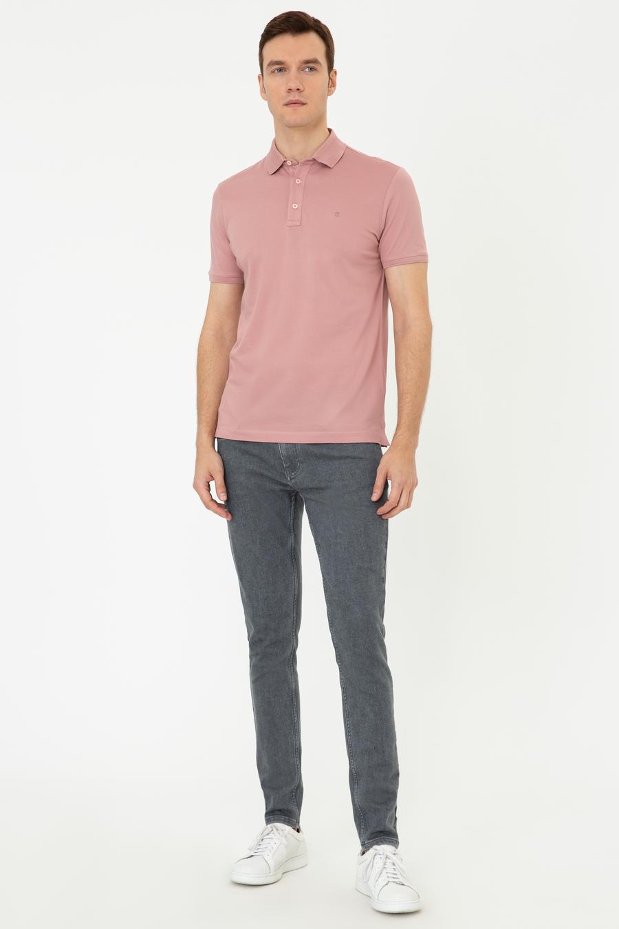 Pudra Polo Yaka Slim Fit Basic Merserize T-shirt - 50250172044