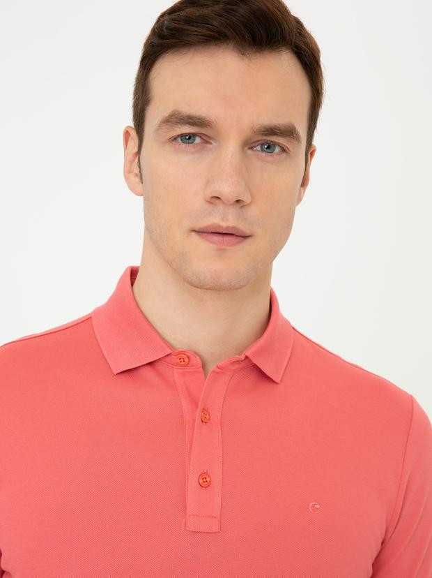 Mercan Polo Yaka Slim Fit Basic Merserize T-shirt