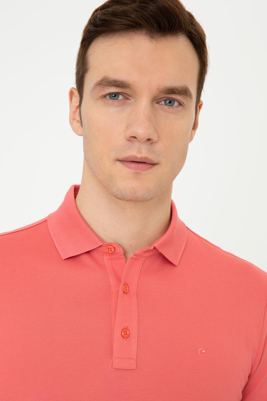 Mercan Polo Yaka Slim Fit Basic Merserize T-shirt - 50250172068