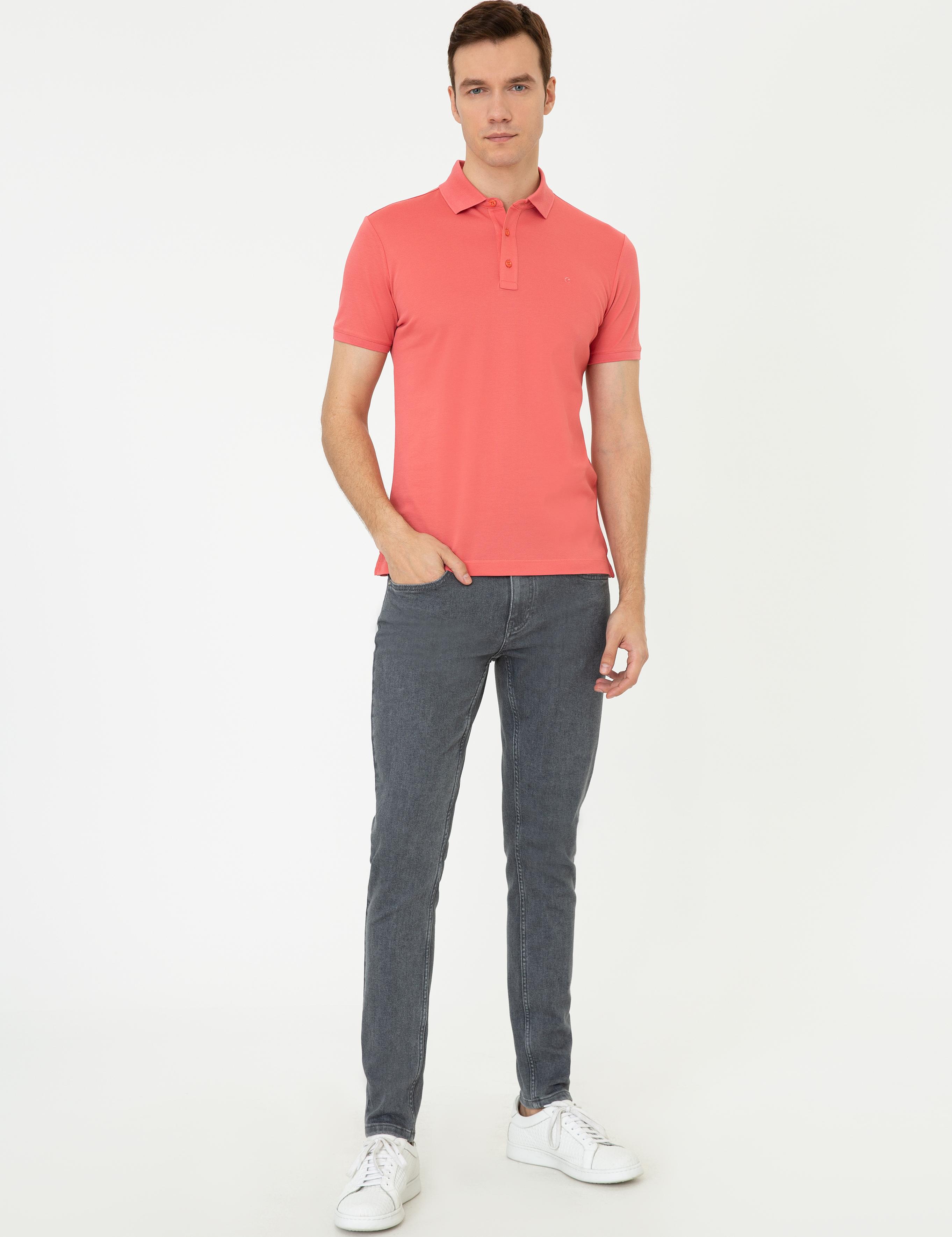 Mercan Polo Yaka Slim Fit Basic Merserize T-shirt - 50250172068
