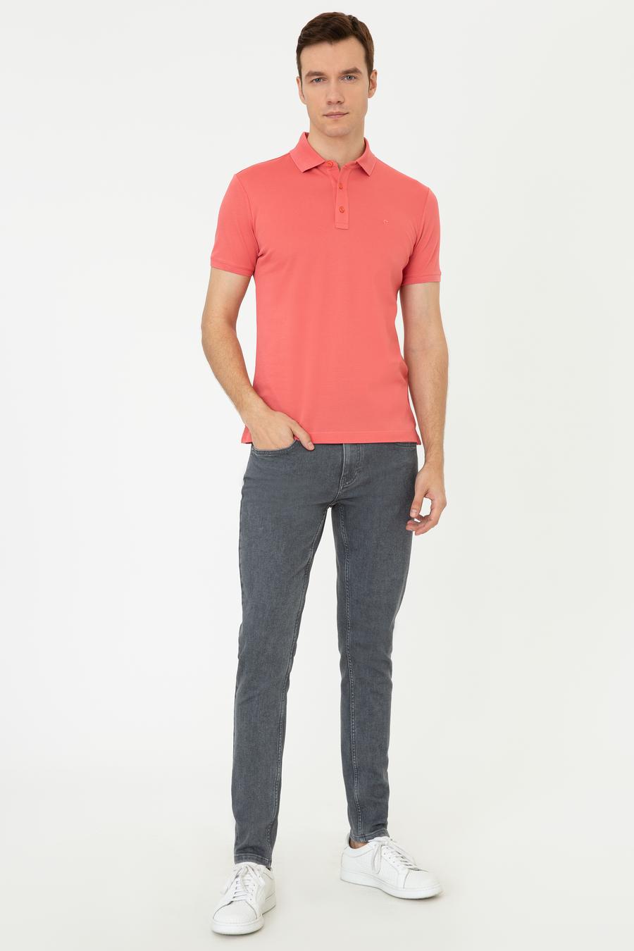 Mercan Polo Yaka Slim Fit Basic Merserize T-shirt - 50250172068