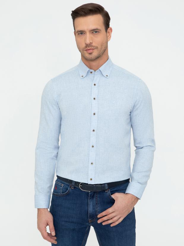 Açık Mavi Slim Fit Gömlek