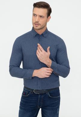 Koyu Mavi Slim Fit Gömlek