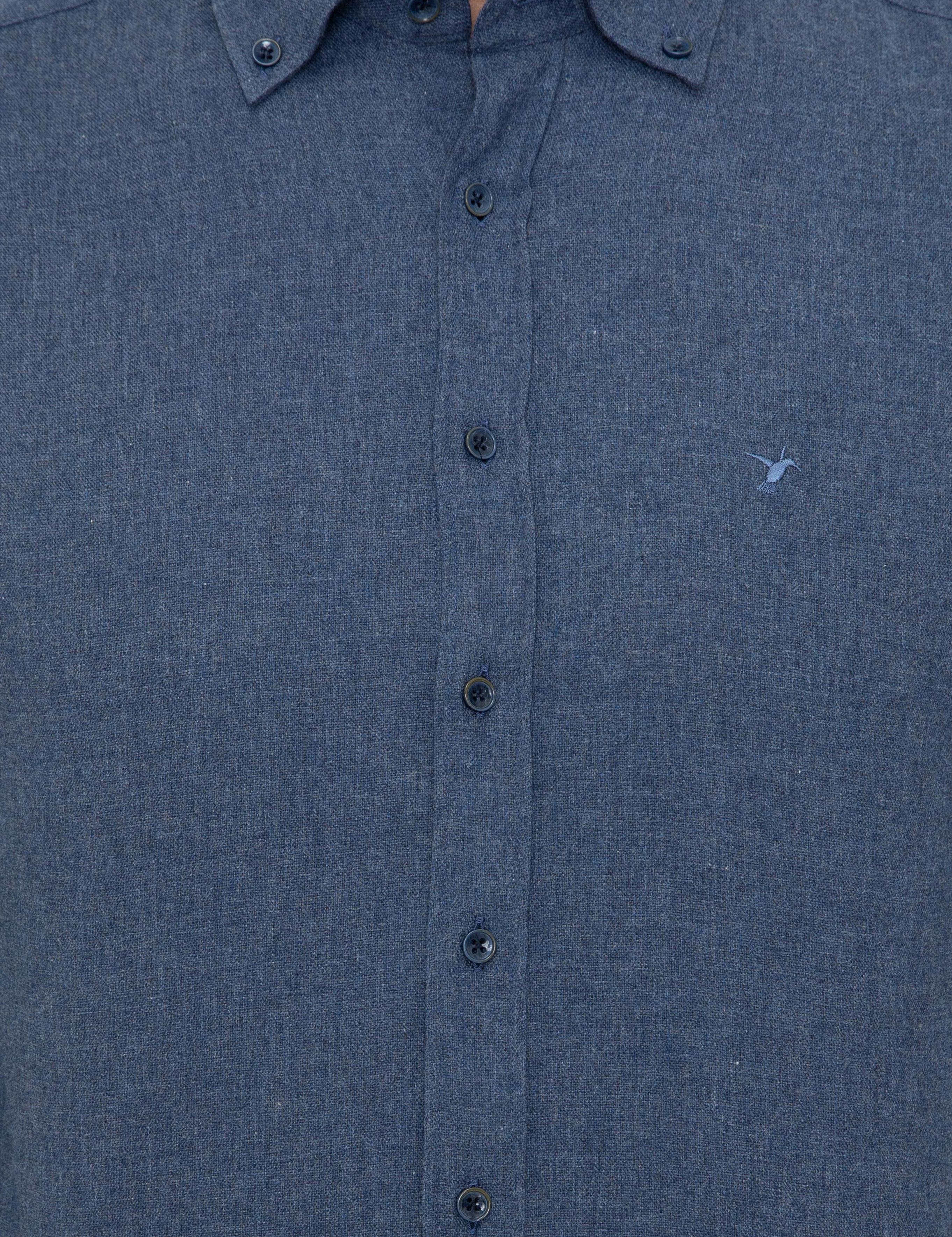 Koyu Mavi Slim Fit Gömlek - 50242869132