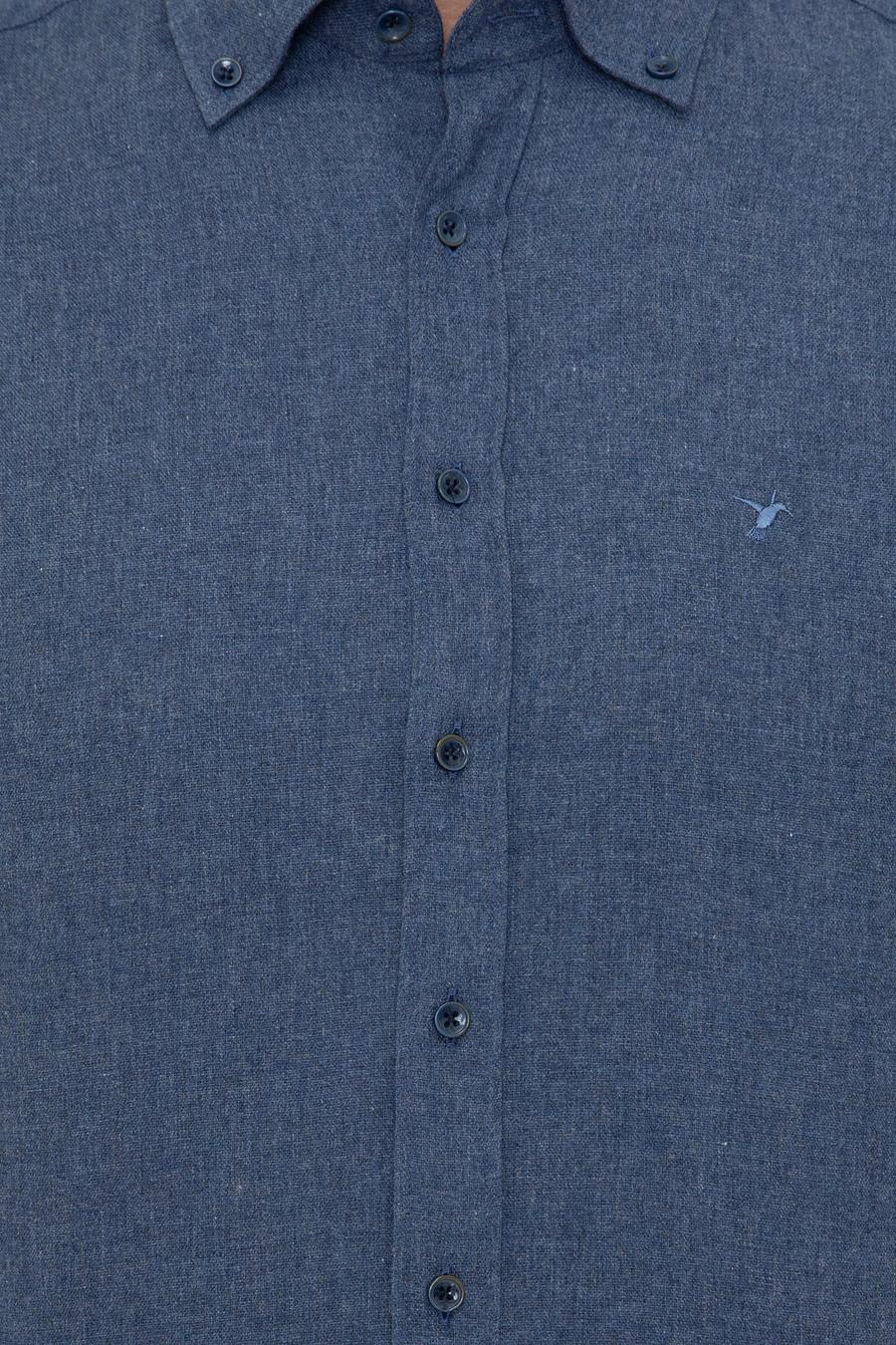 Koyu Mavi Slim Fit Gömlek - 50242869132