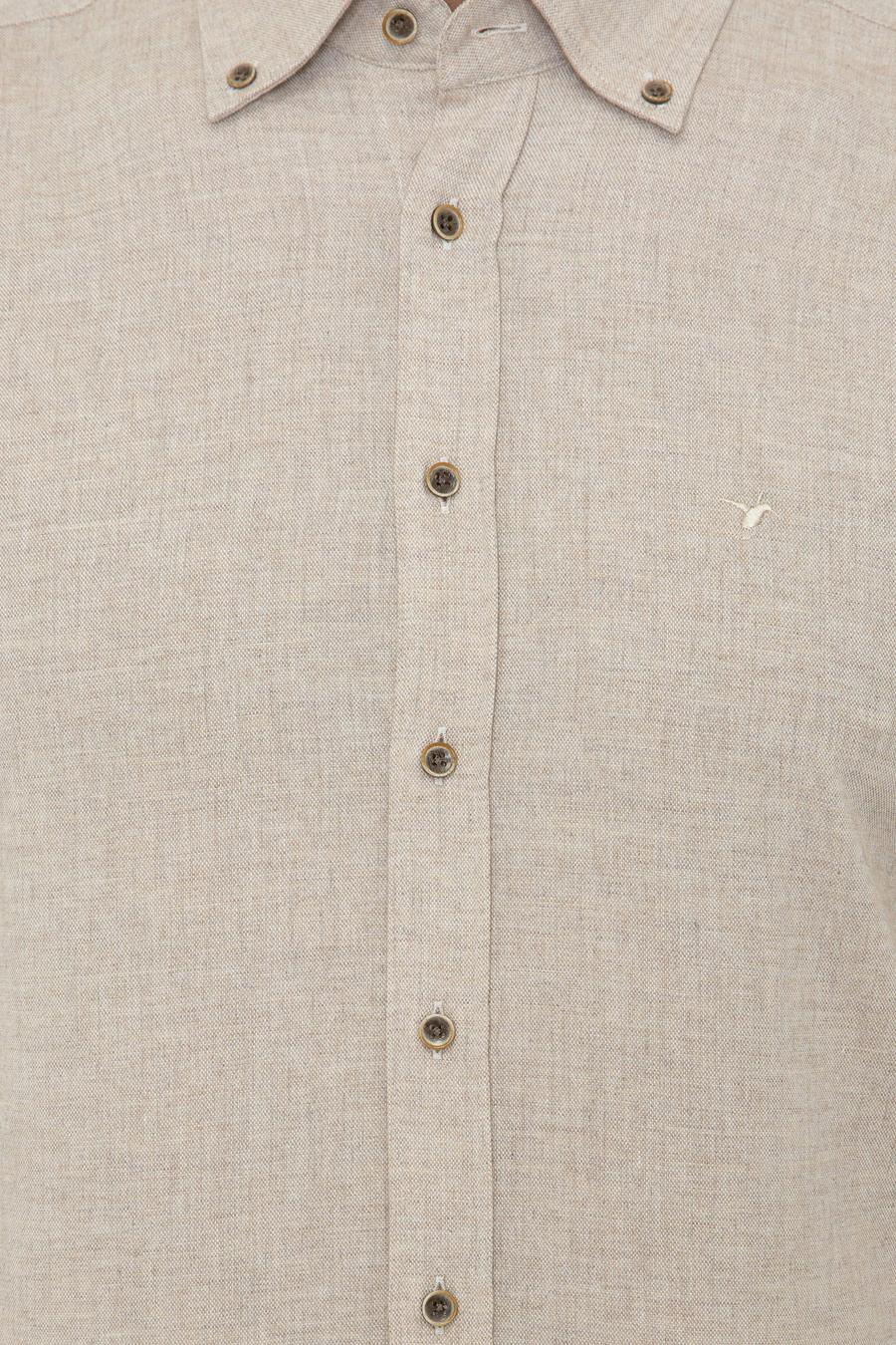 Bej Slim Fit Gömlek - 50242869145