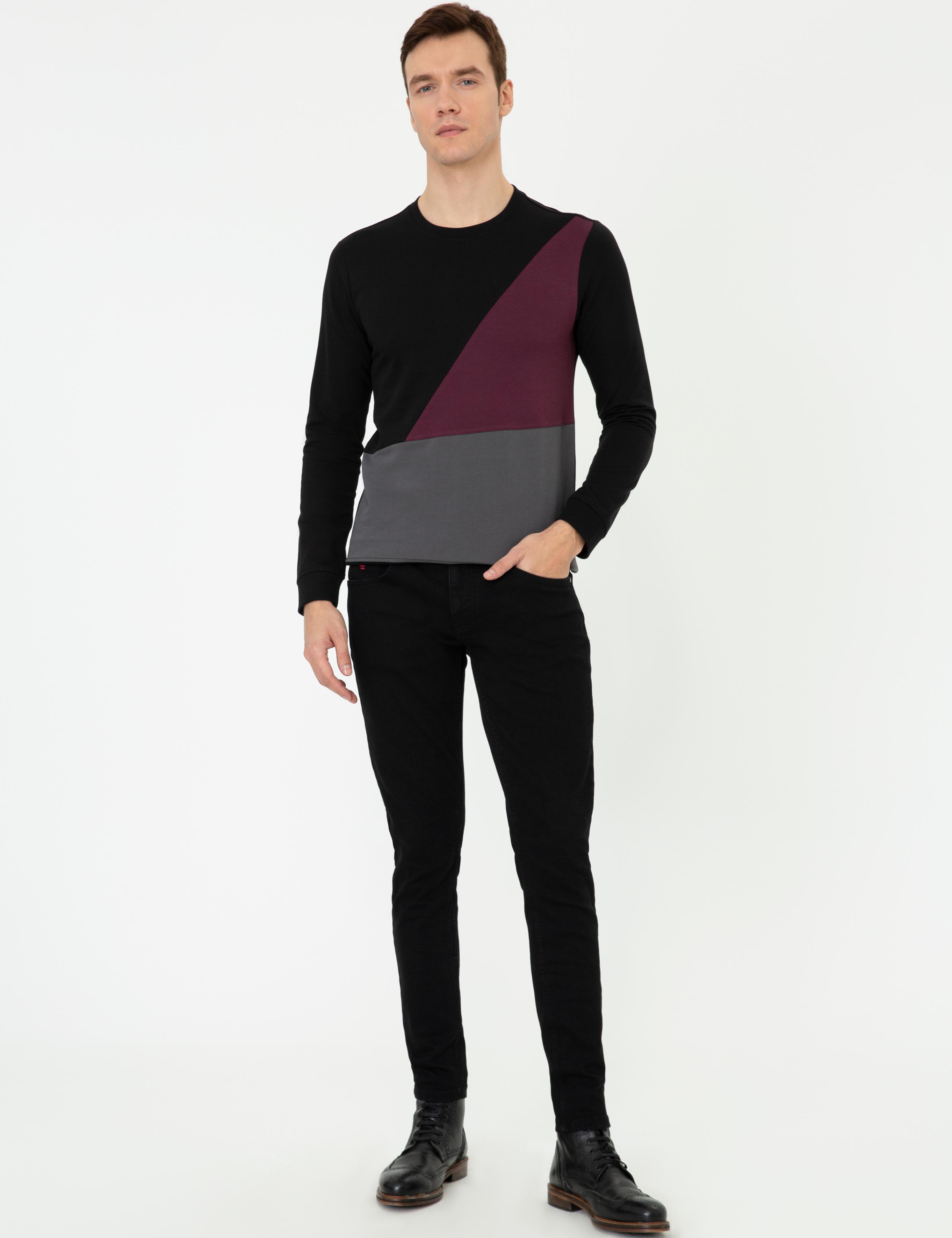 Siyah Slim Fit Sweatshirt - 50246000033
