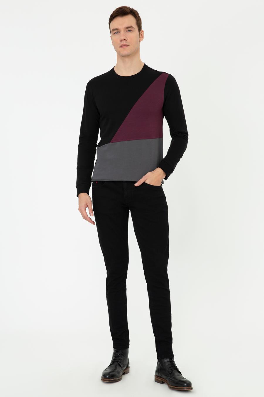 Siyah Slim Fit Sweatshirt - 50246000033