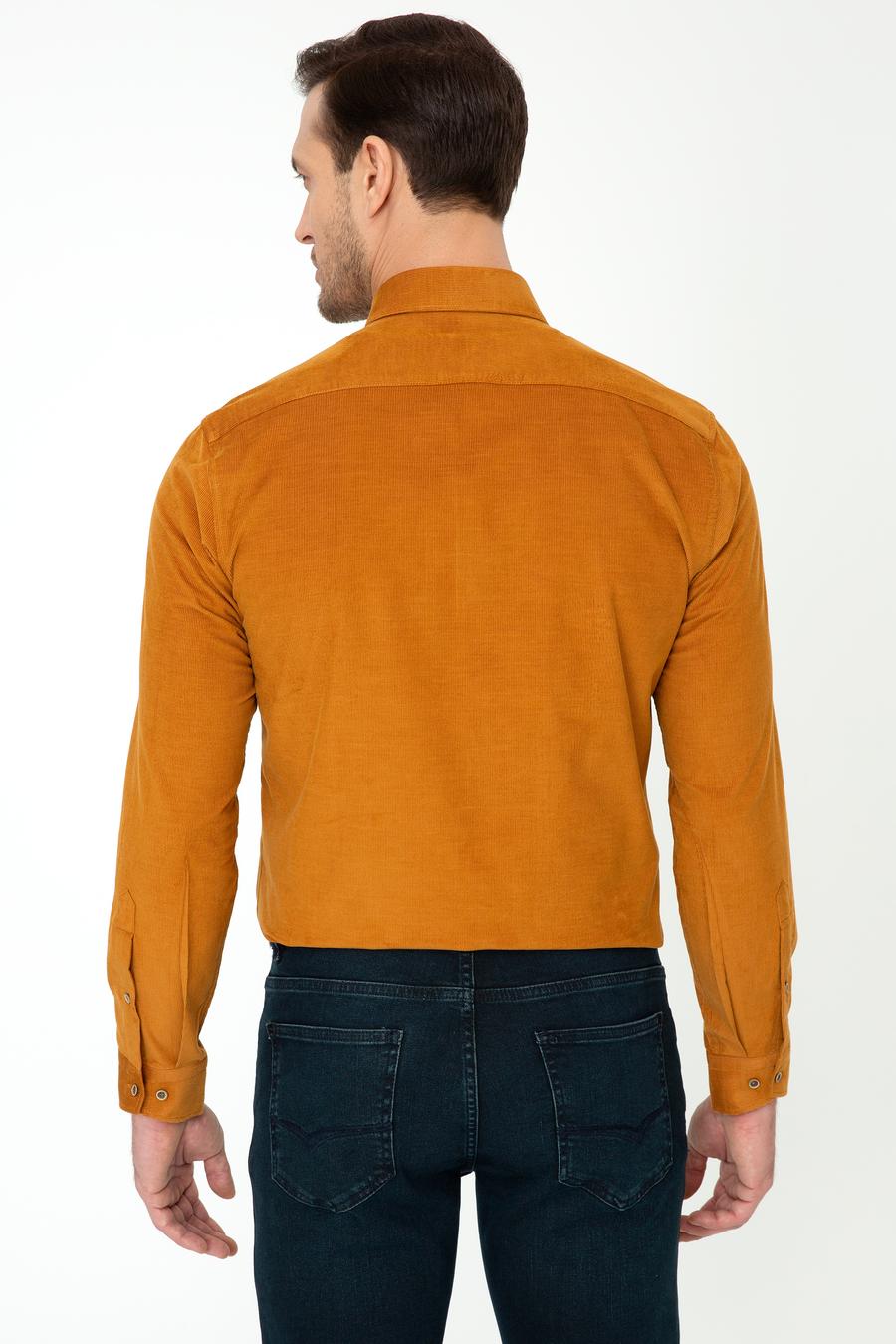 Camel Slim Fit Uzun Kollu Gömlek - 50245389058
