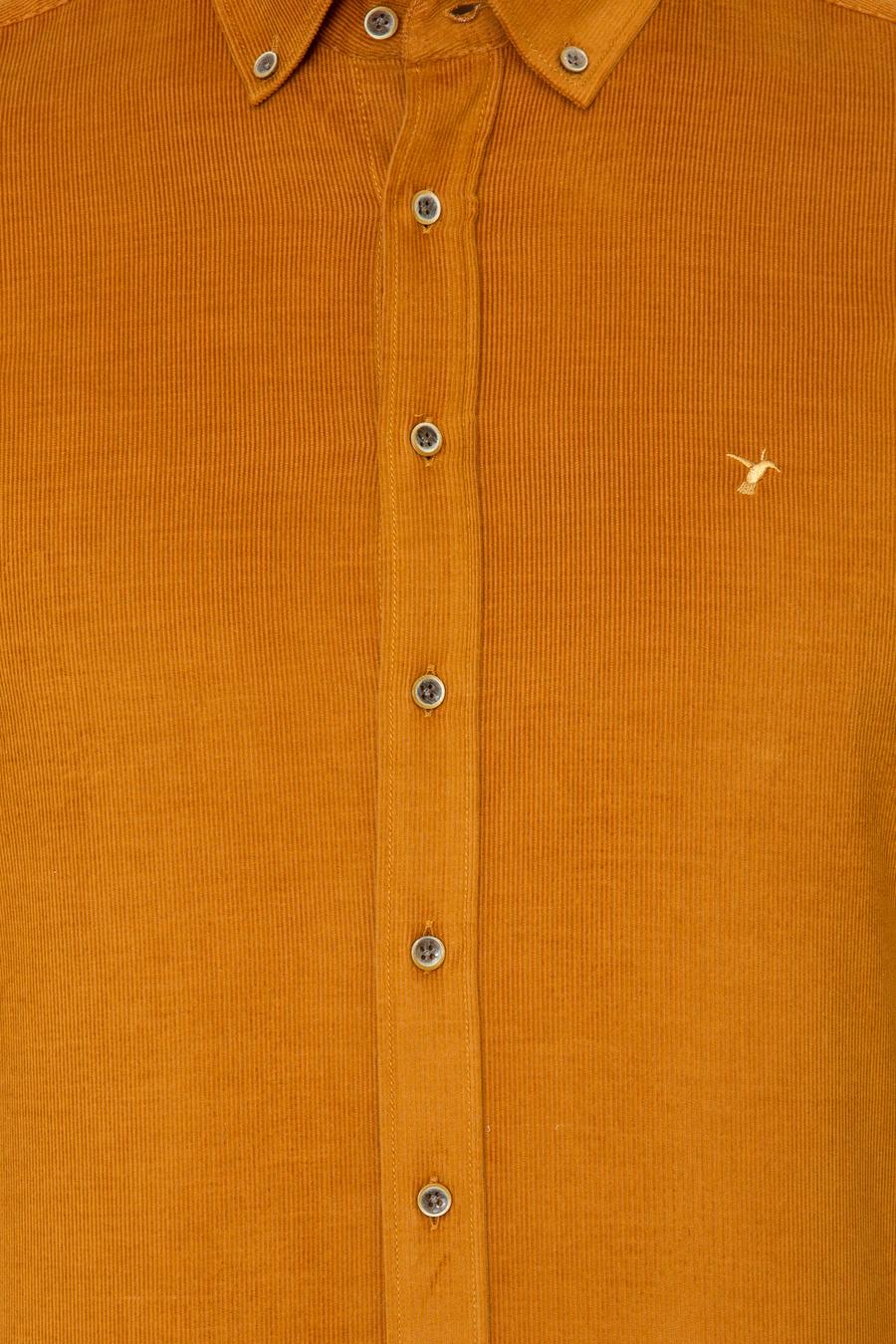 Camel Slim Fit Uzun Kollu Gömlek - 50245389058