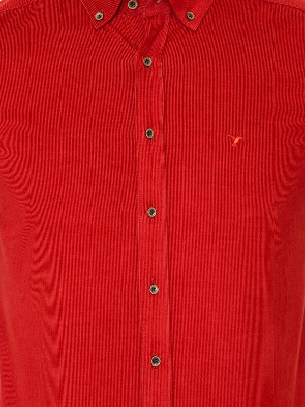 Kiremit Slim Fit Uzun Kollu Gömlek