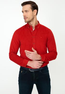 Kiremit Slim Fit Uzun Kollu Gömlek