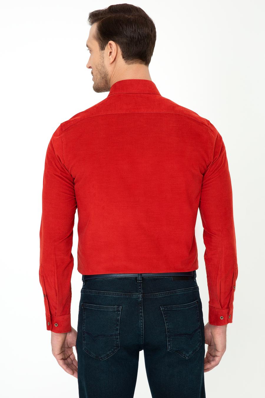 Kiremit Slim Fit Uzun Kollu Gömlek - 50245389069