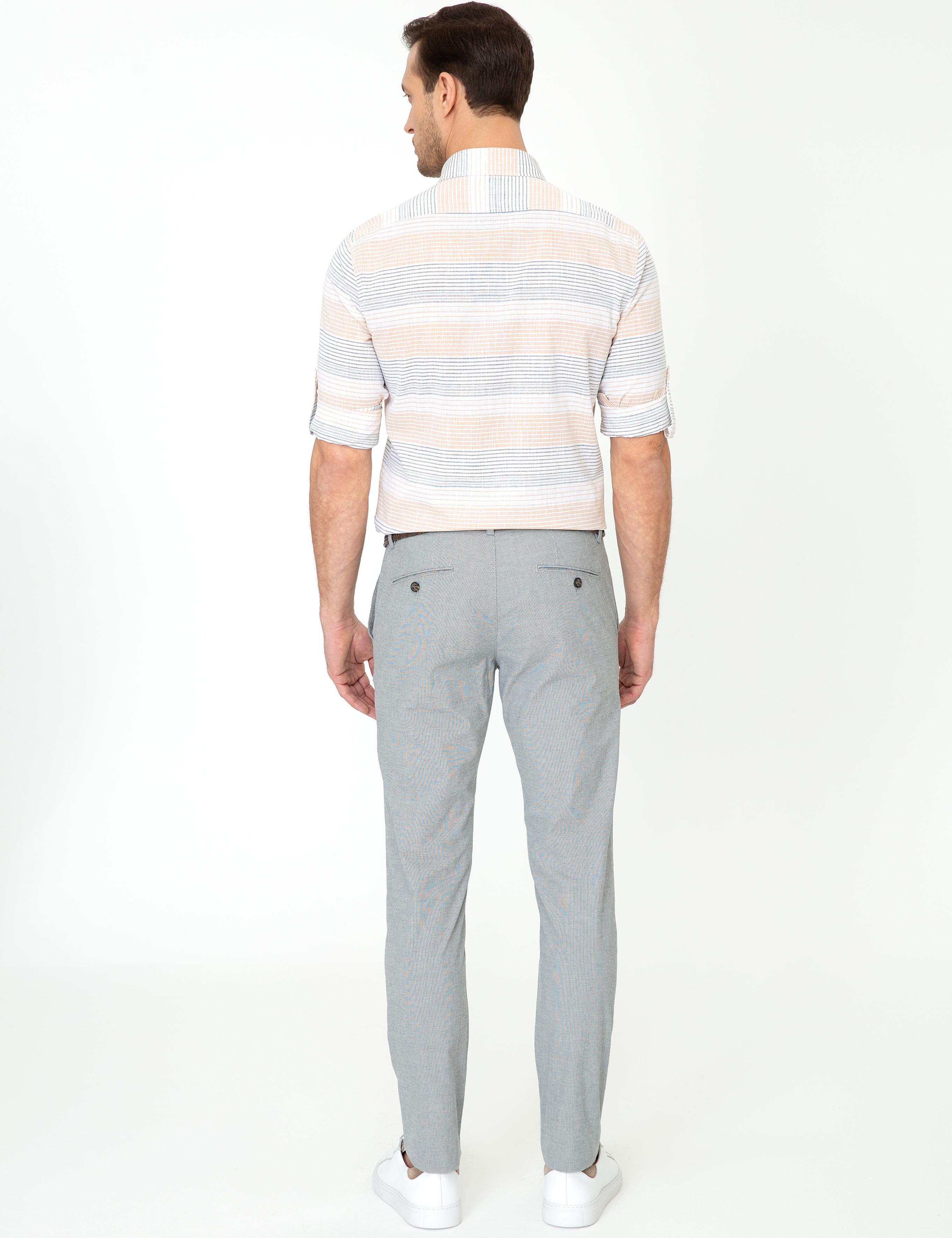 Siyah Slim Fit Kanvas Pantolon - 50248788008