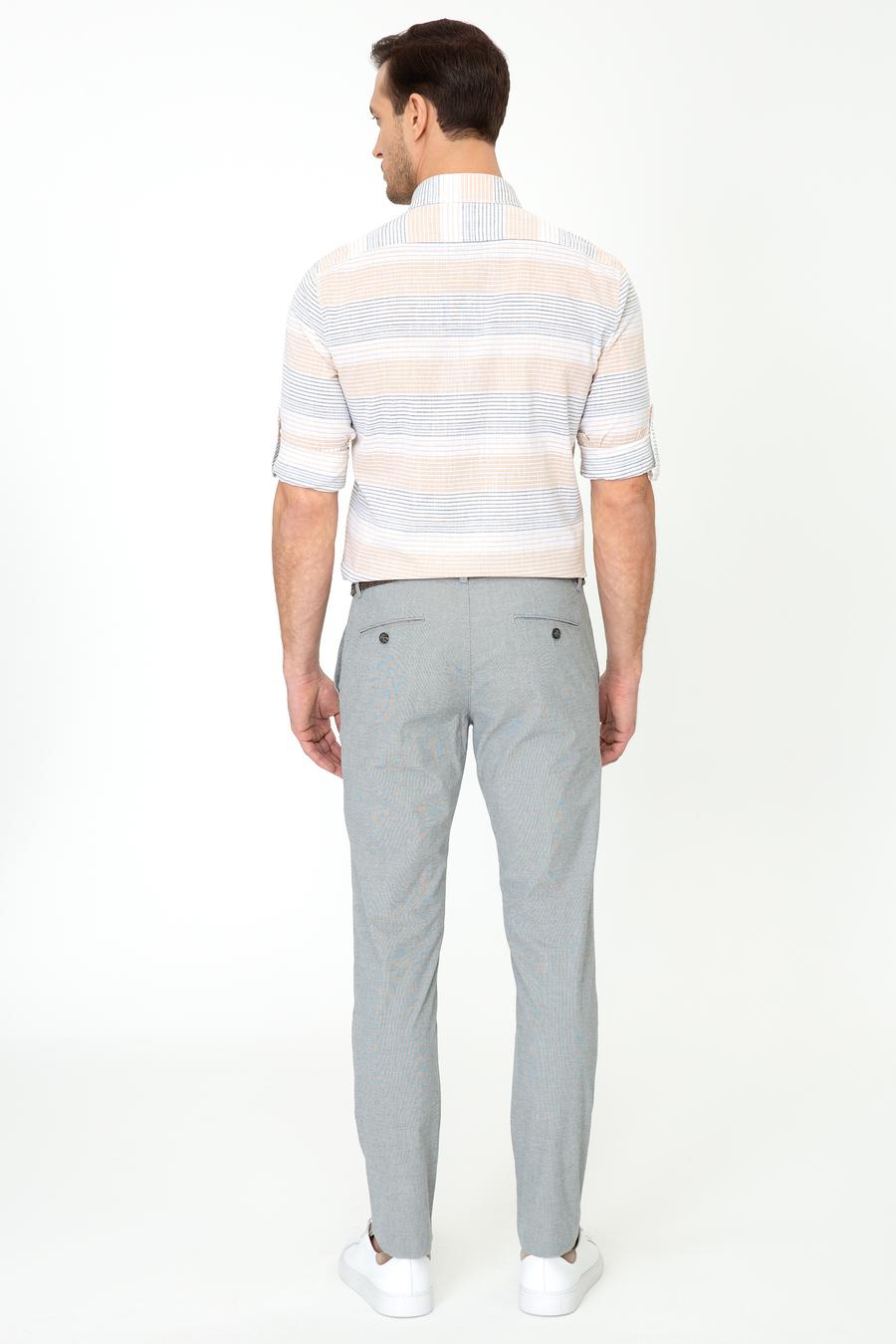 Siyah Slim Fit Kanvas Pantolon - 50248788008