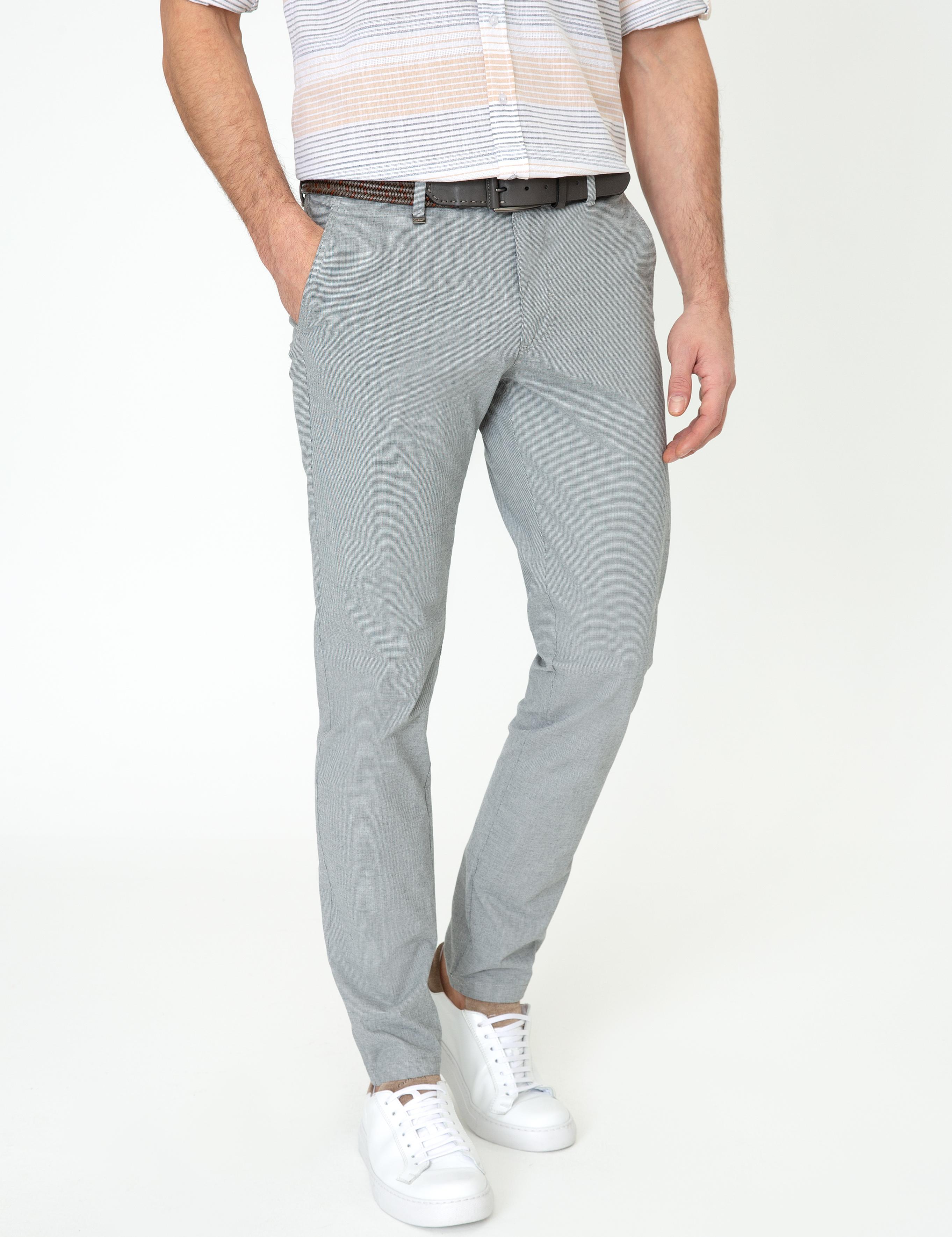 Siyah Slim Fit Kanvas Pantolon - 50248788008