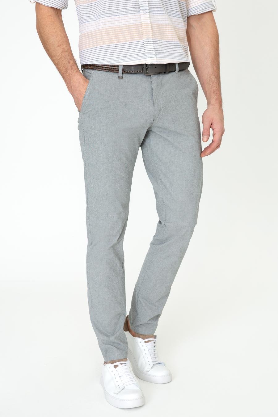 Siyah Slim Fit Kanvas Pantolon - 50248788008