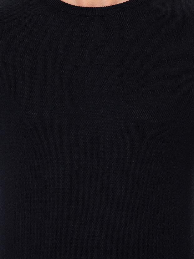 Lacivert Regular Fit Bisiklet Yaka Triko Kazak
