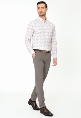 Kahverengi Slim Fit Kanvas Pantolon