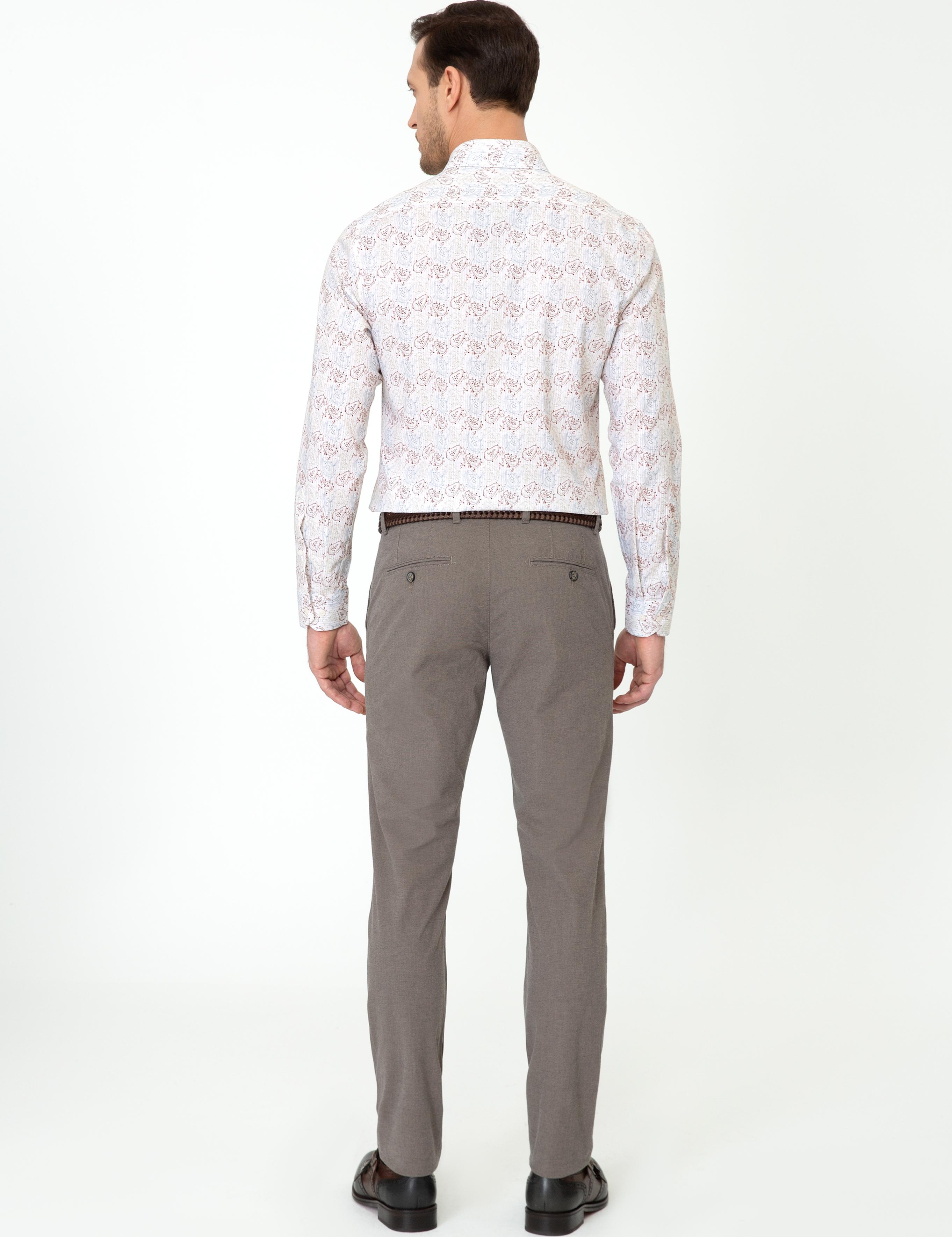 Kahverengi Slim Fit Kanvas Pantolon - 50248788118