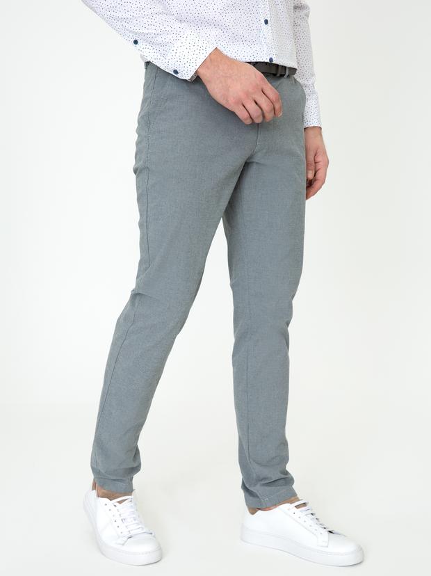 İndigo Slim Fit Kanvas Pantolon
