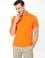 Turuncu Polo Yaka Slim Fit Basic Merserize T-shirt