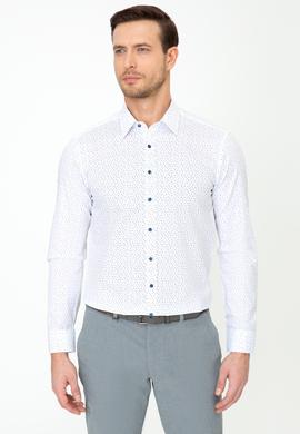 Beyaz Slim Fit Uzun Kollu Gömlek