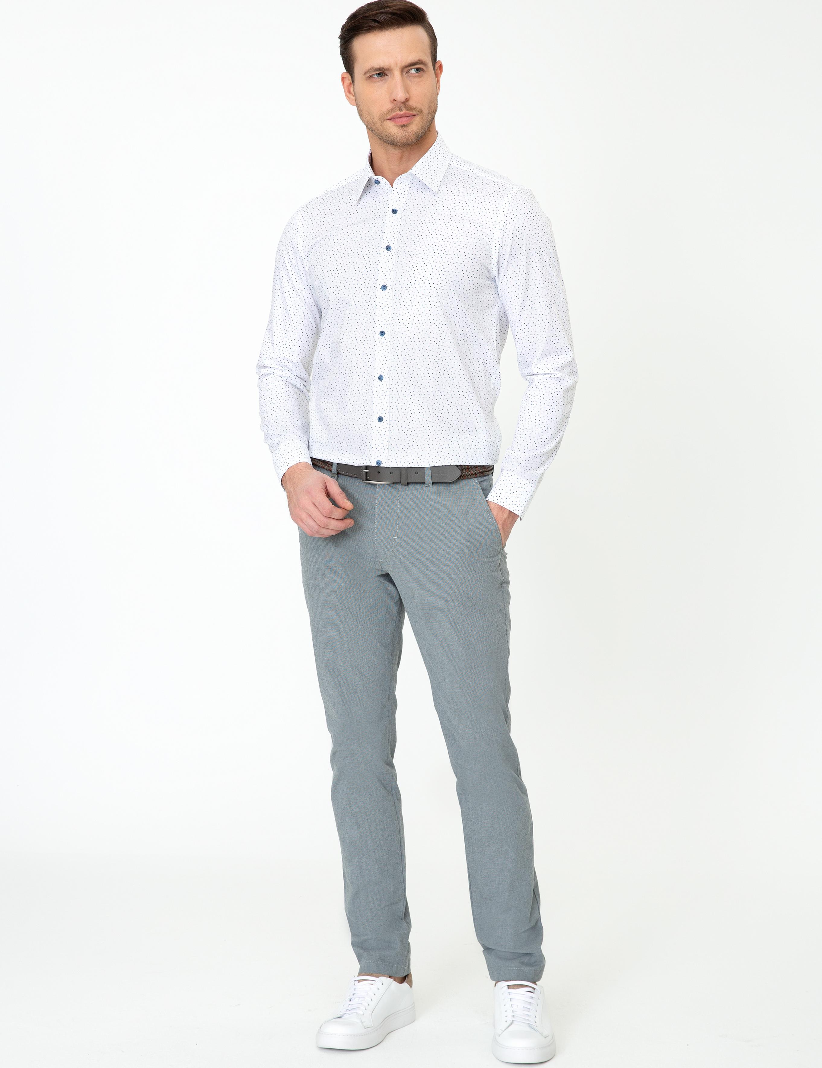 Beyaz Slim Fit Uzun Kollu Gömlek - 50247575018