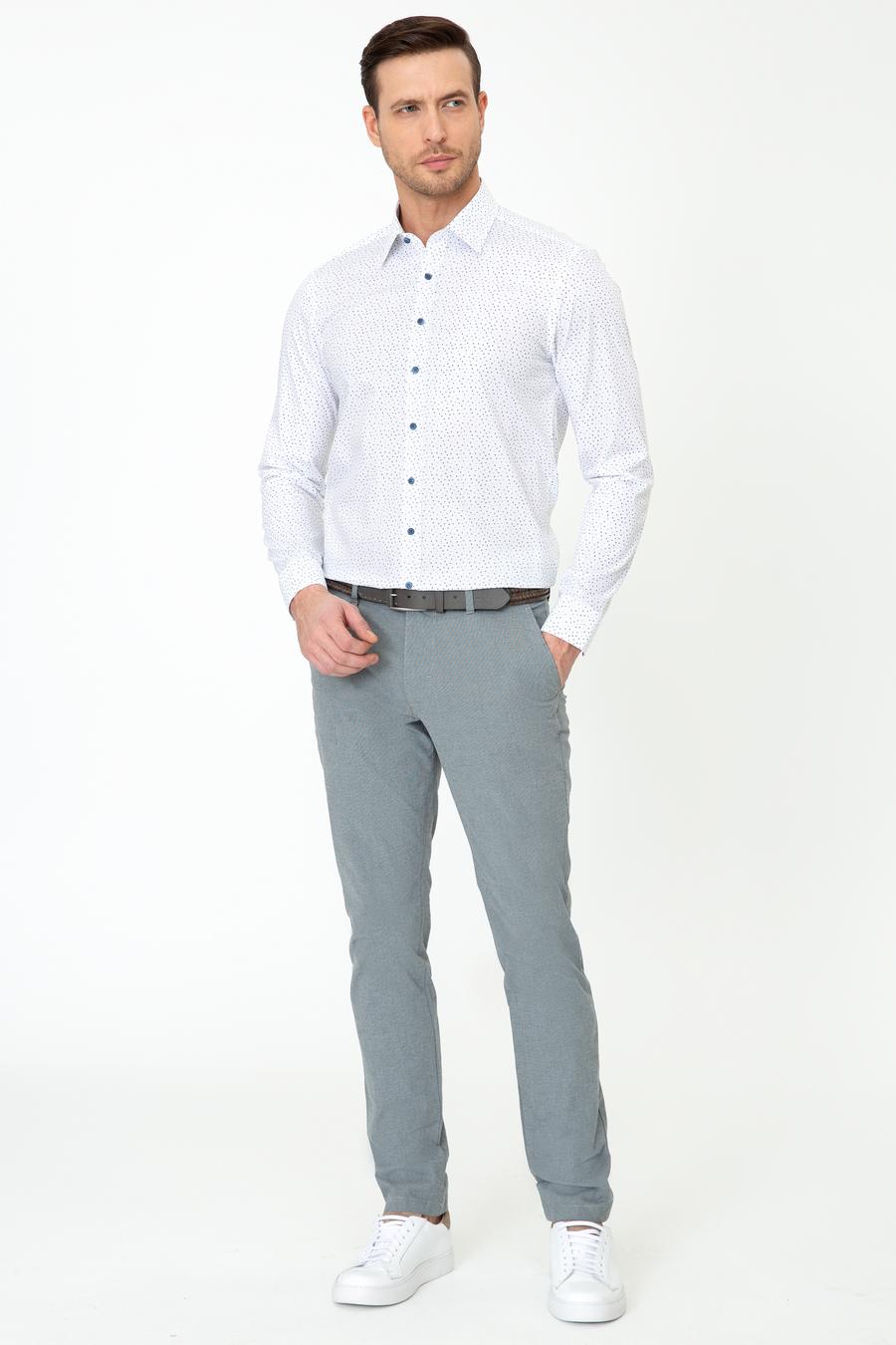 Beyaz Slim Fit Uzun Kollu Gömlek - 50247575018