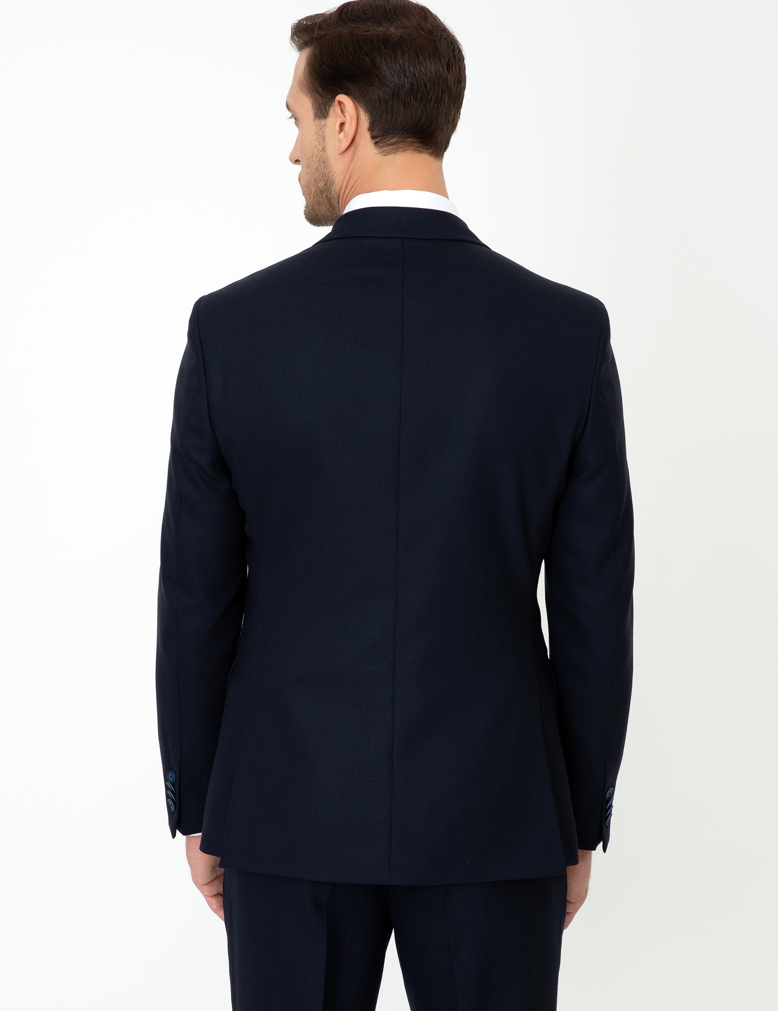 Lacivert Slim Fit Yün Ceket - 50250780083