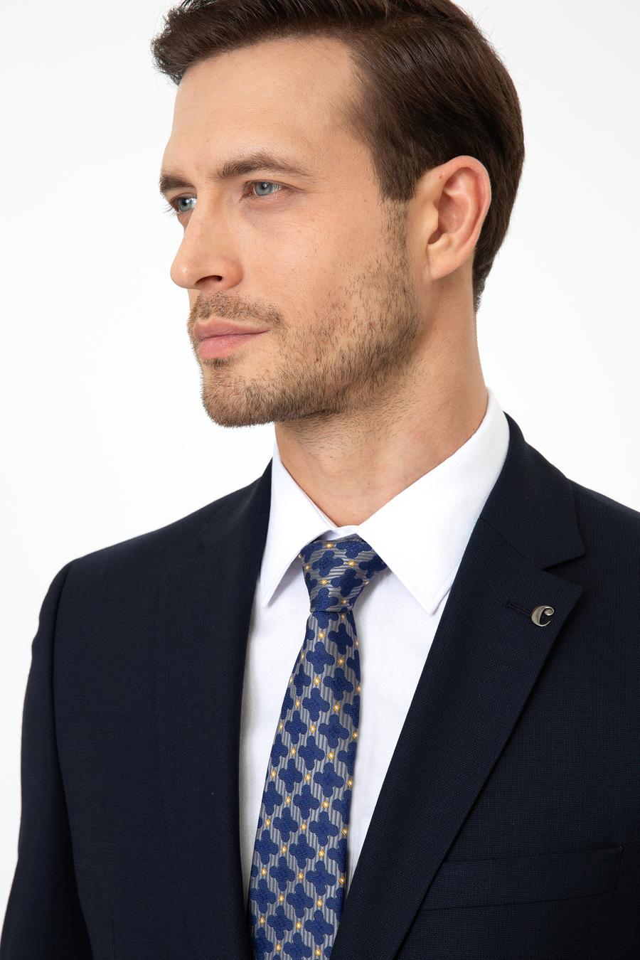 Lacivert Slim Fit Yün Ceket - 50250780083