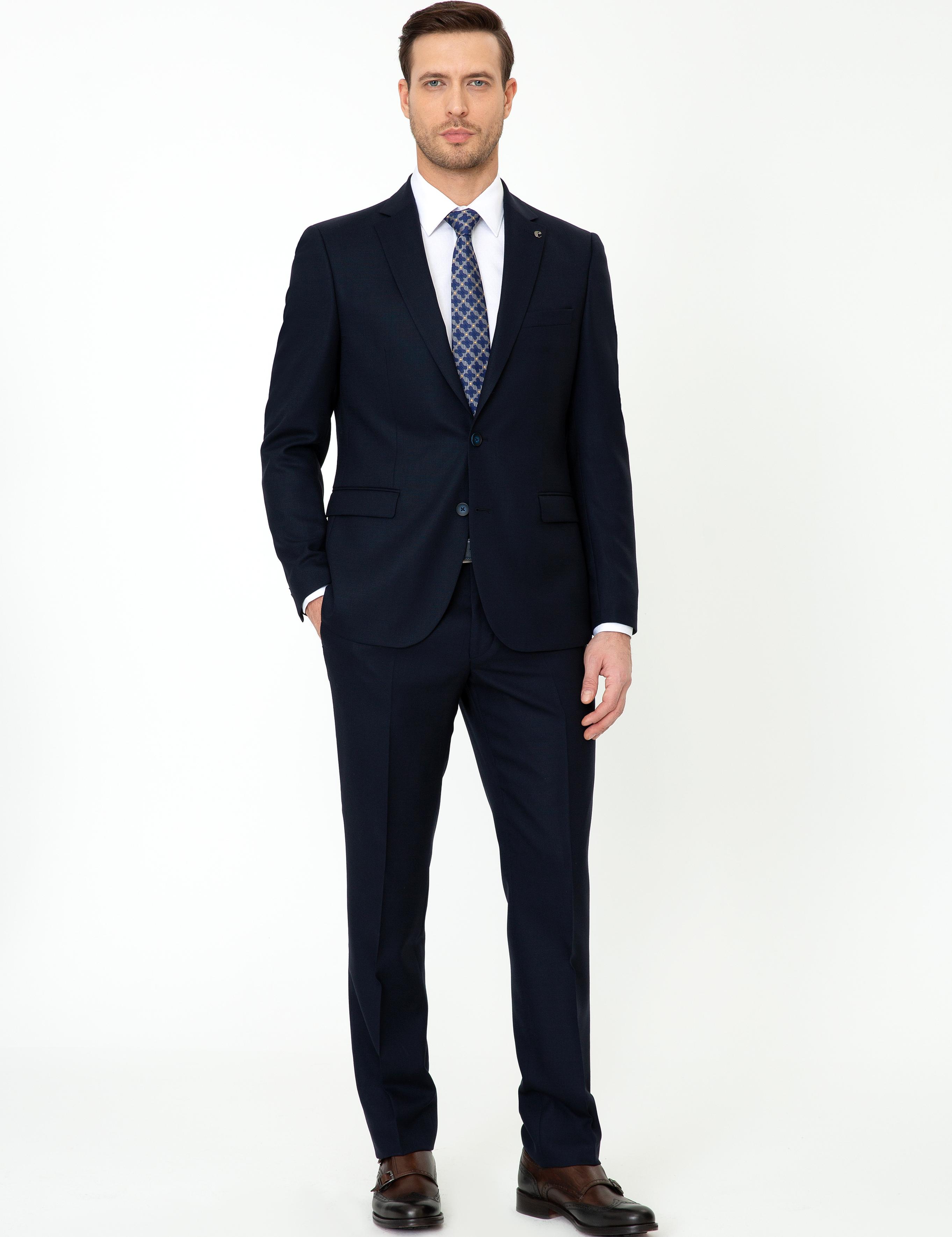 Lacivert Slim Fit Yün Ceket - 50250780083