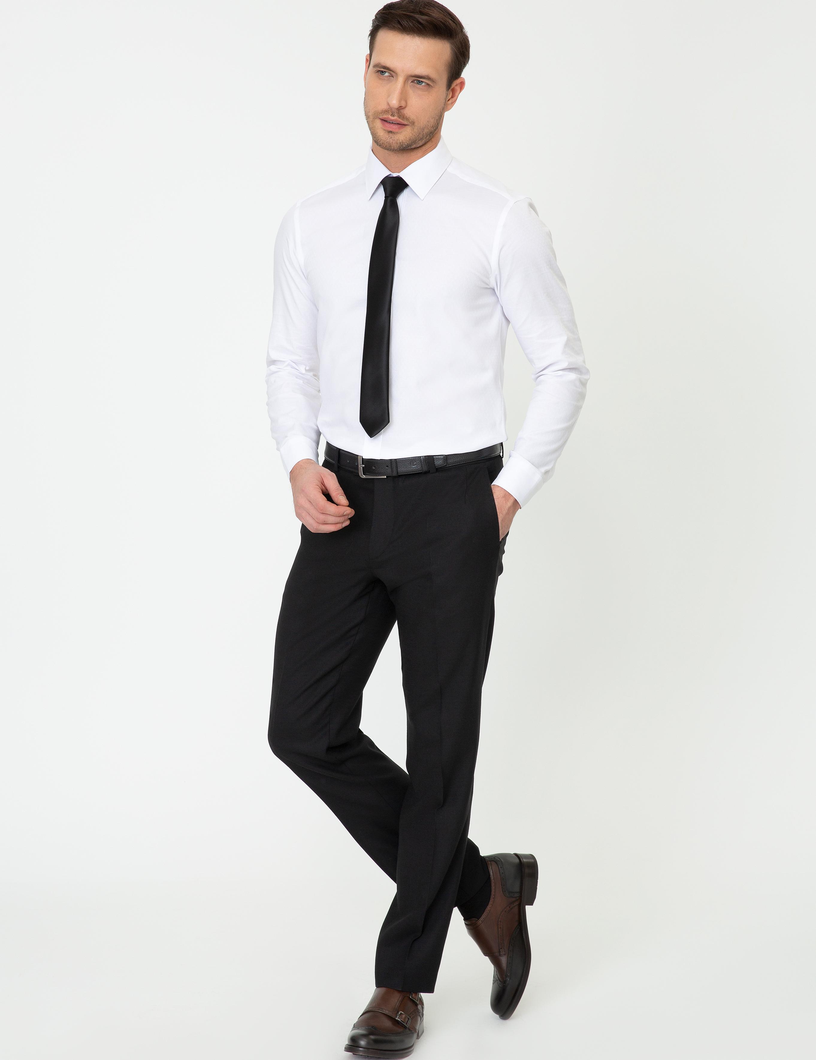 Siyah Slim Fit Kumaş Pantolon - 50250814017