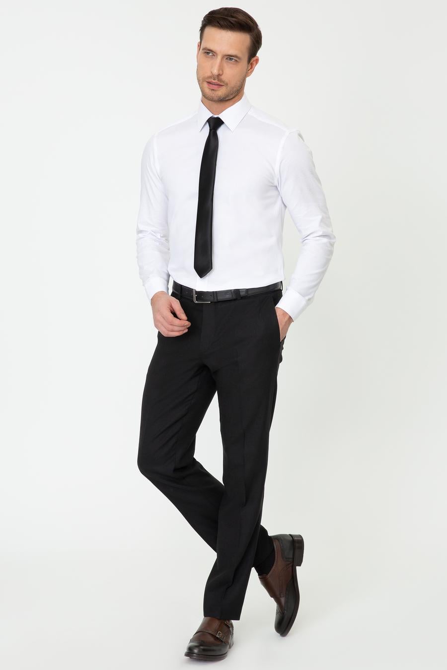 Siyah Slim Fit Kumaş Pantolon - 50250814017