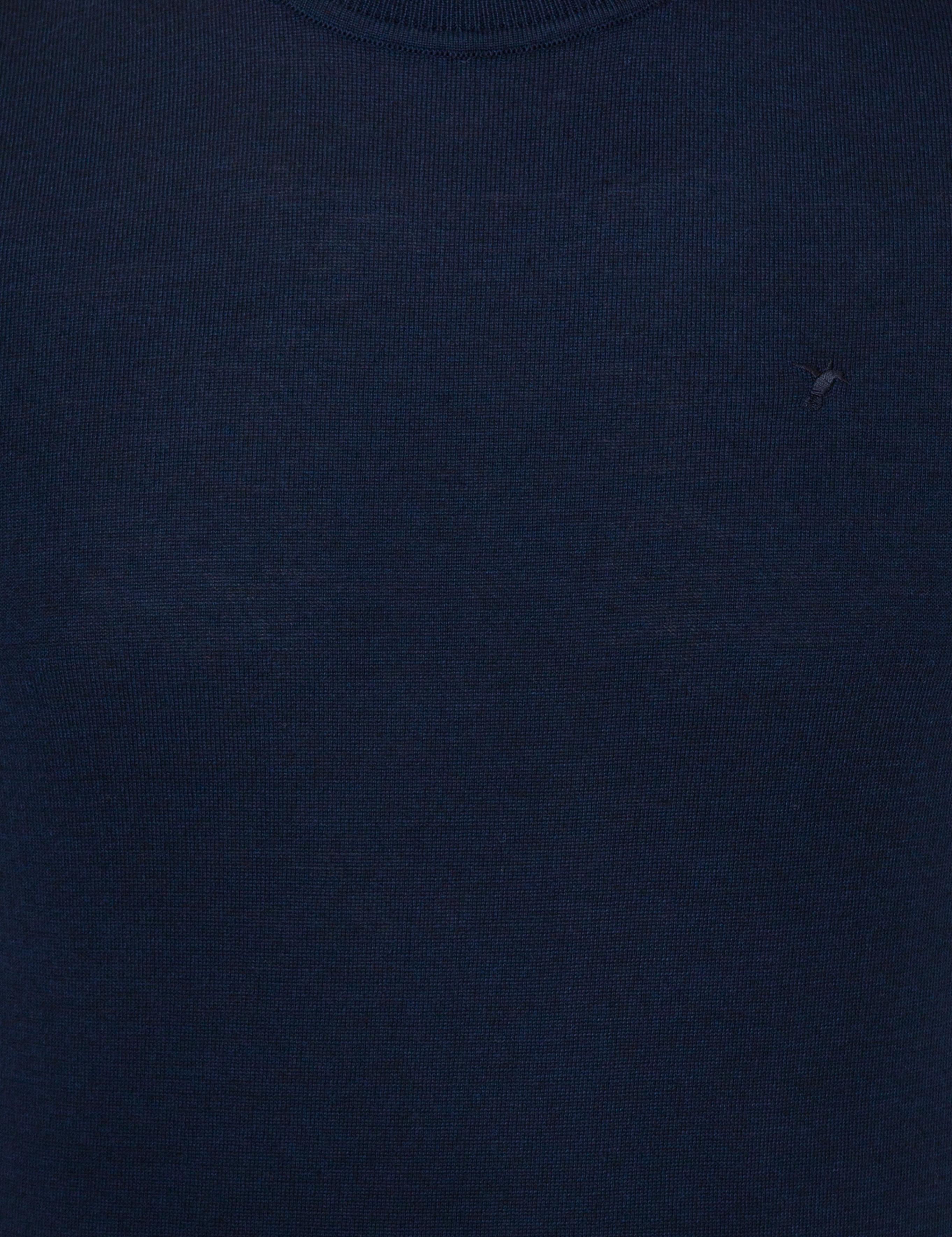 Lacivert Slim Fit Bisiklet Yaka Triko T-shirt - 50249549005