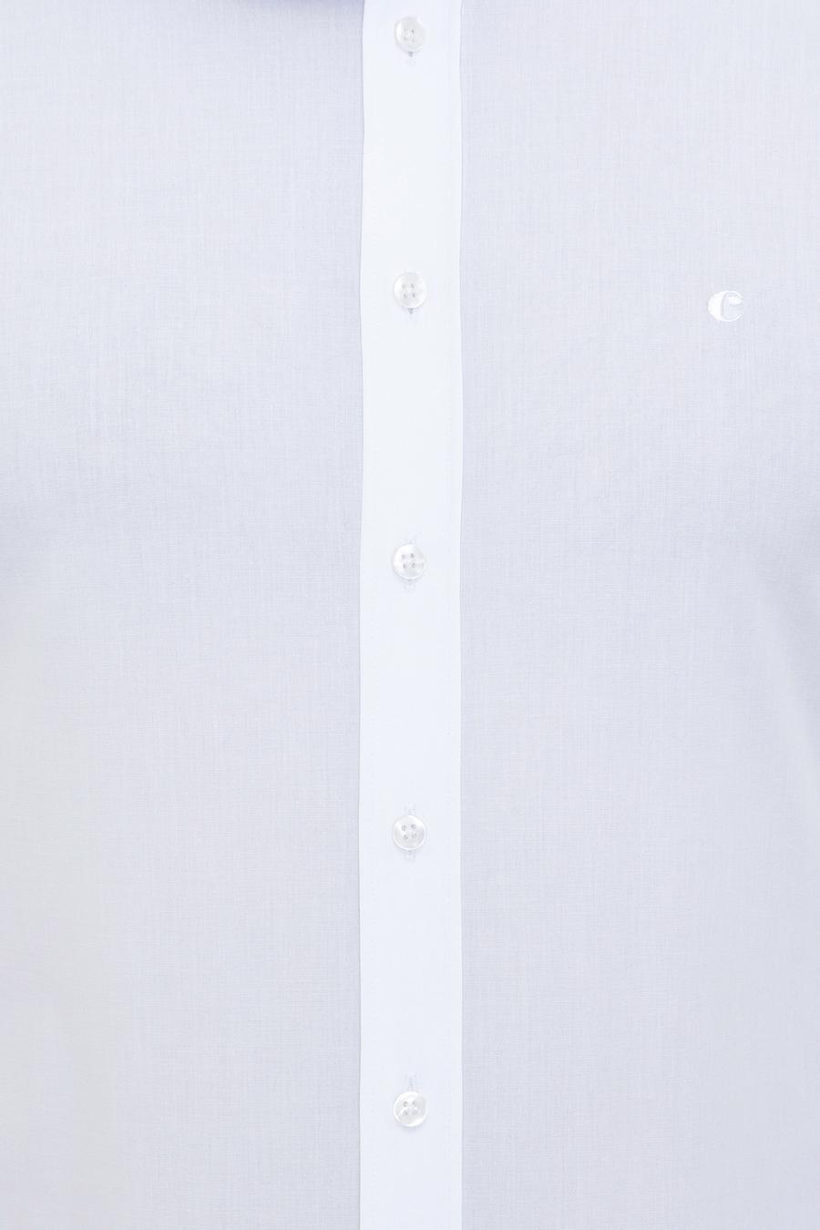 Beyaz Slim Fit Uzun Kollu Basic Gömlek - 50242782009