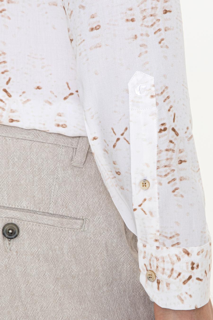 Bej Slim Fit Uzun Kollu Gömlek - 50247574035