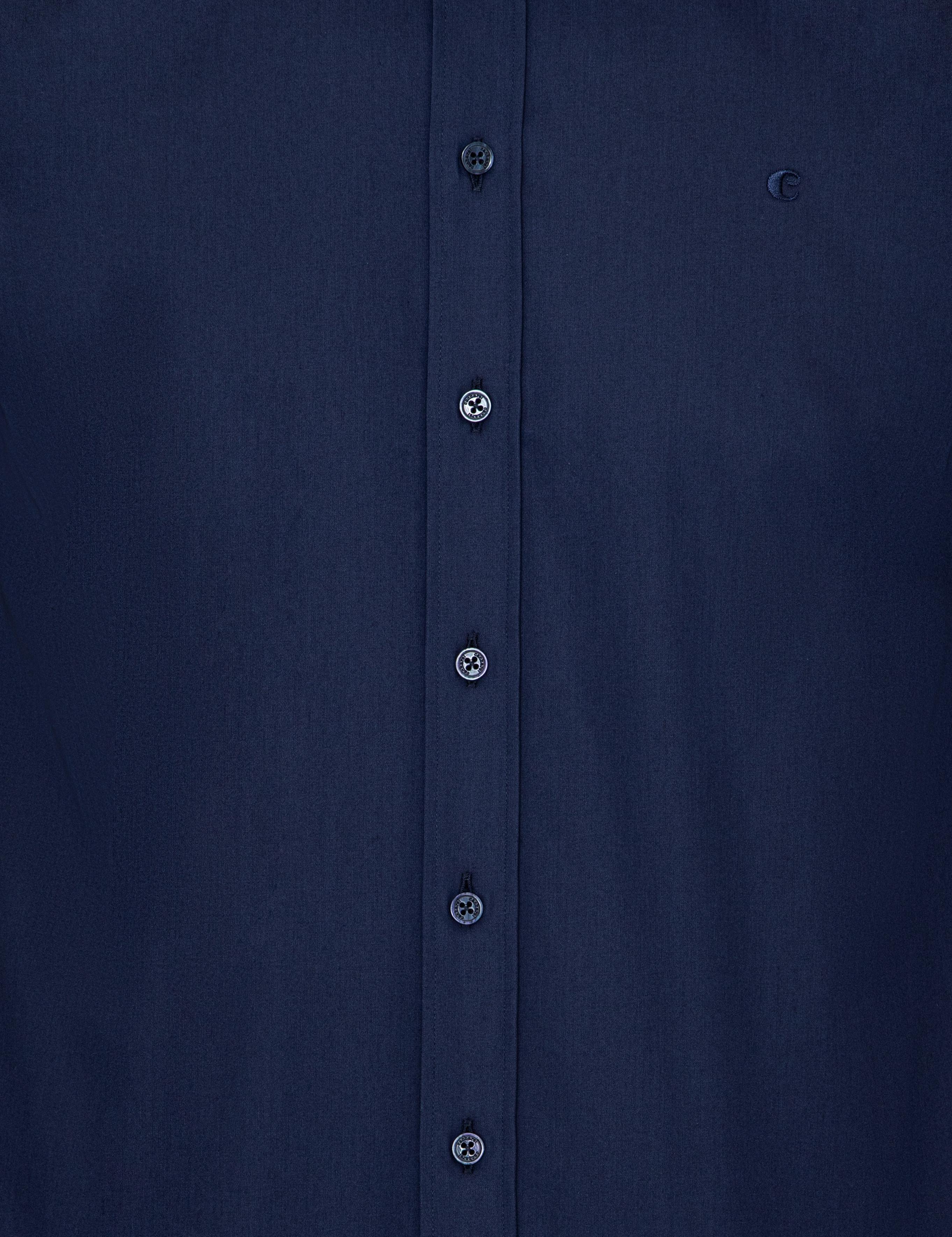 Lacivert Slim Fit %100 Pamuk Klasik Yaka  Basic Gömlek - 50250885056