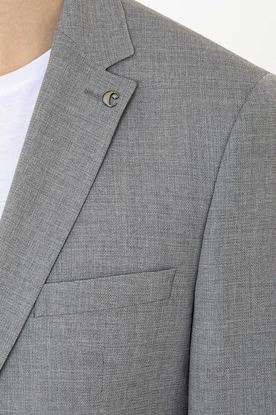 Gri Slim Fit Yün Ceket - 50250780008