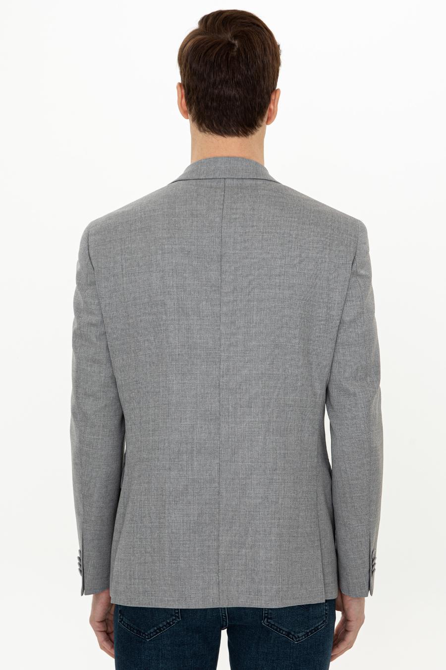 Gri Slim Fit Yün Ceket - 50250780008