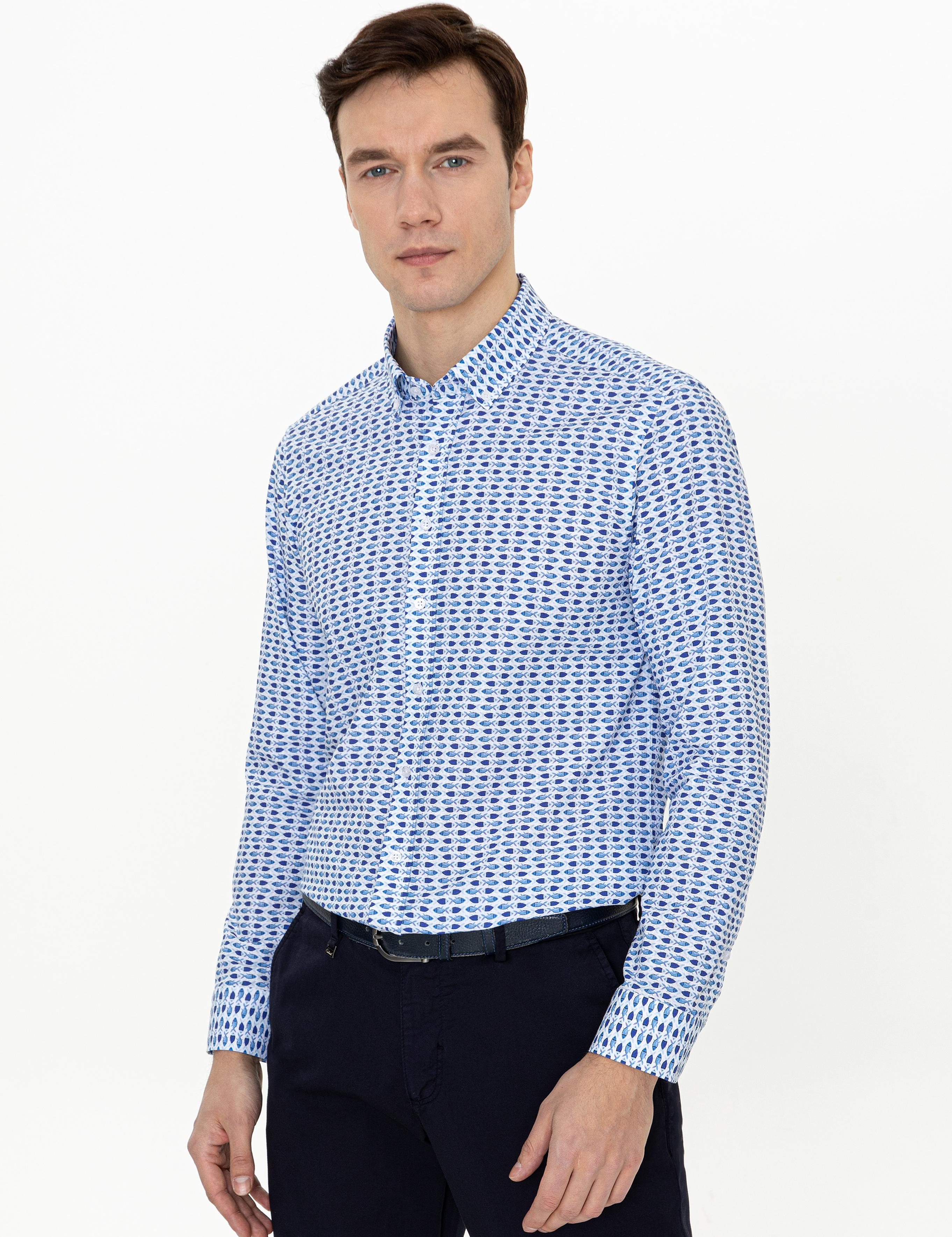 Saks Slim Fit Uzun Kollu Gömlek - 50247985026