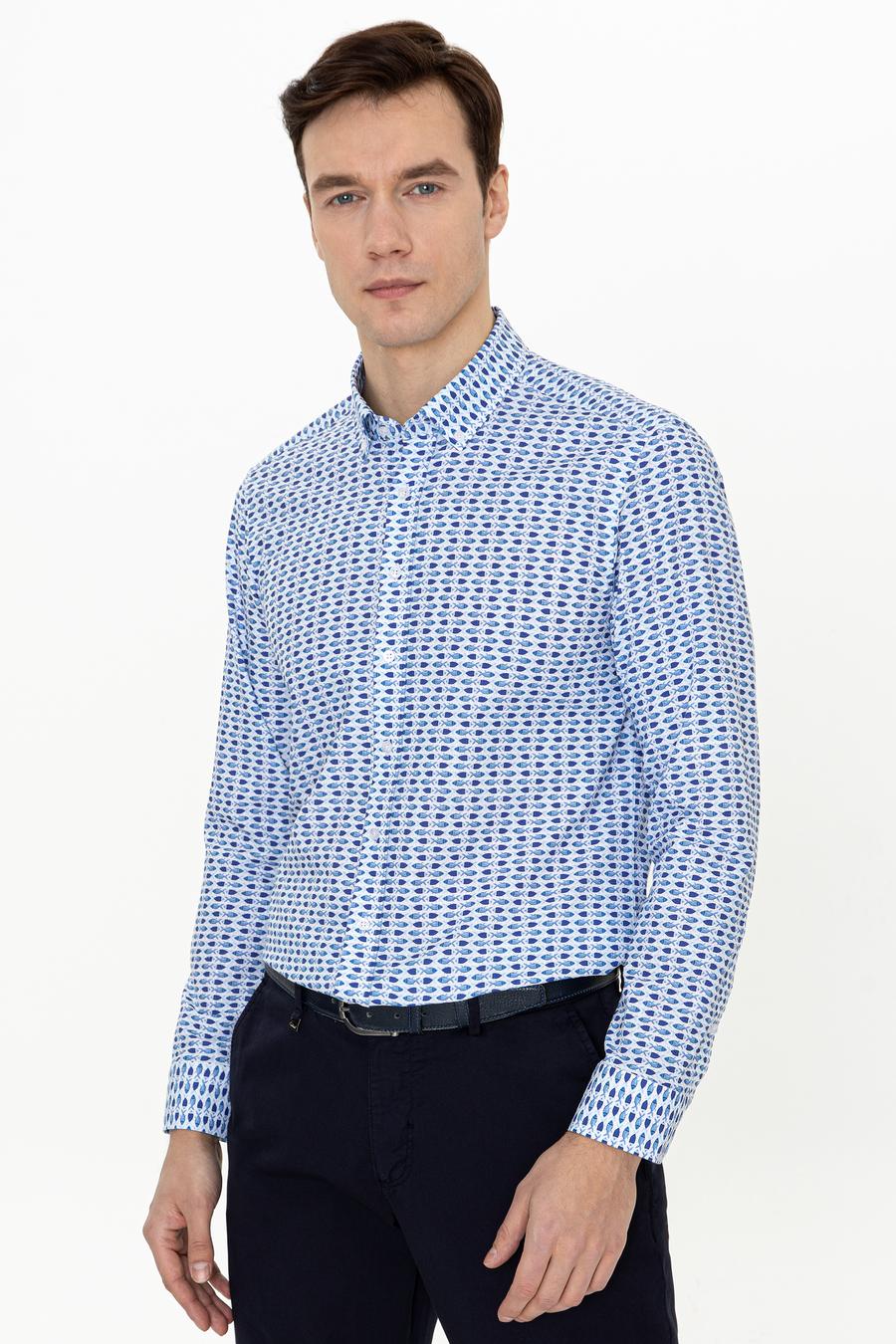 Saks Slim Fit Uzun Kollu Gömlek - 50247985026