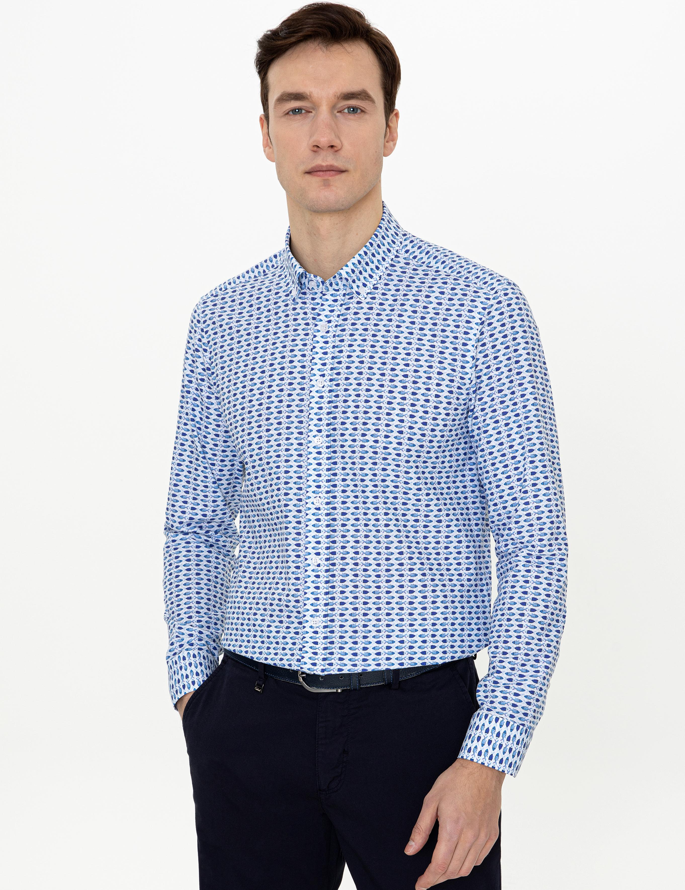 Saks Slim Fit Uzun Kollu Gömlek - 50247985026