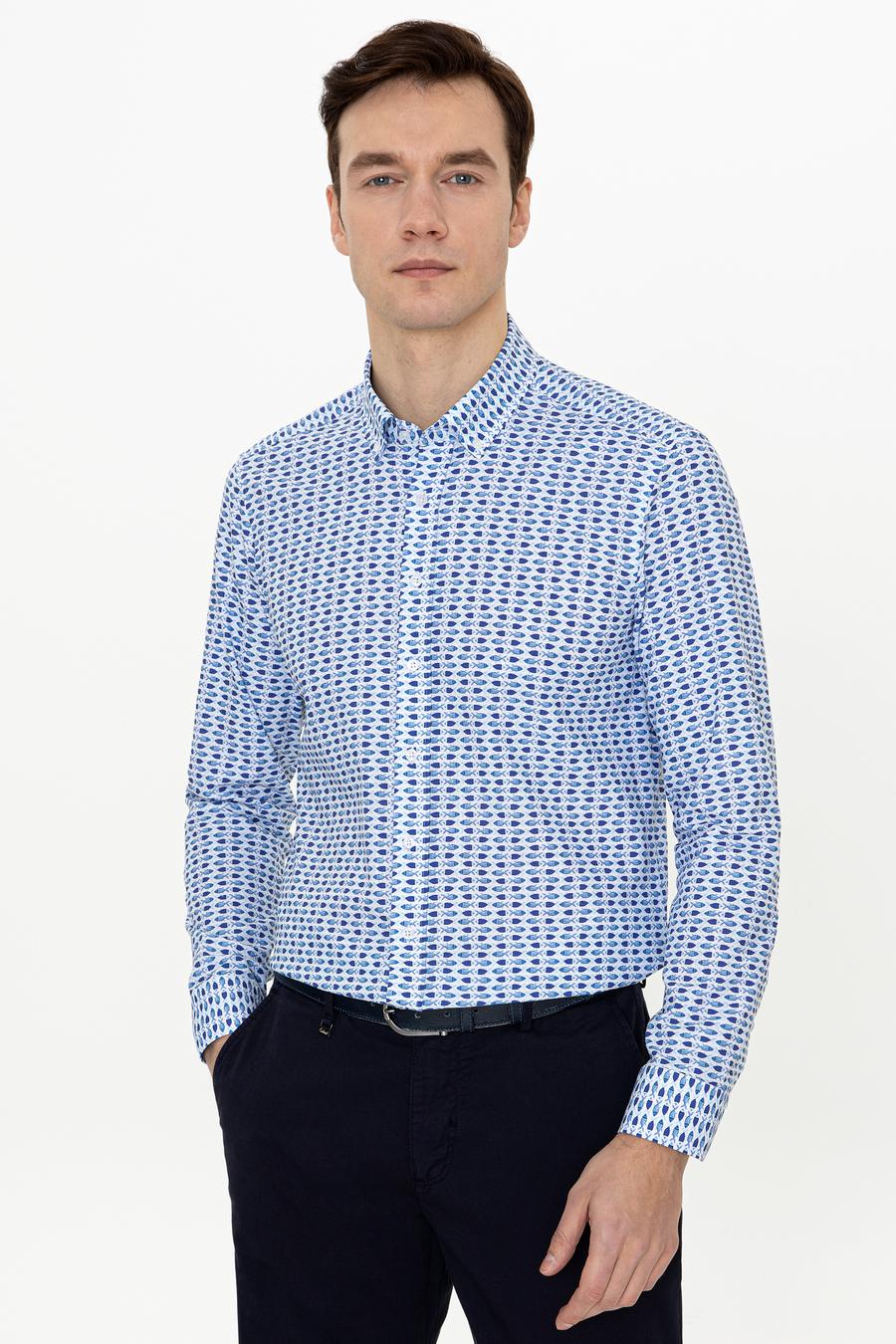 Saks Slim Fit Uzun Kollu Gömlek - 50247985026