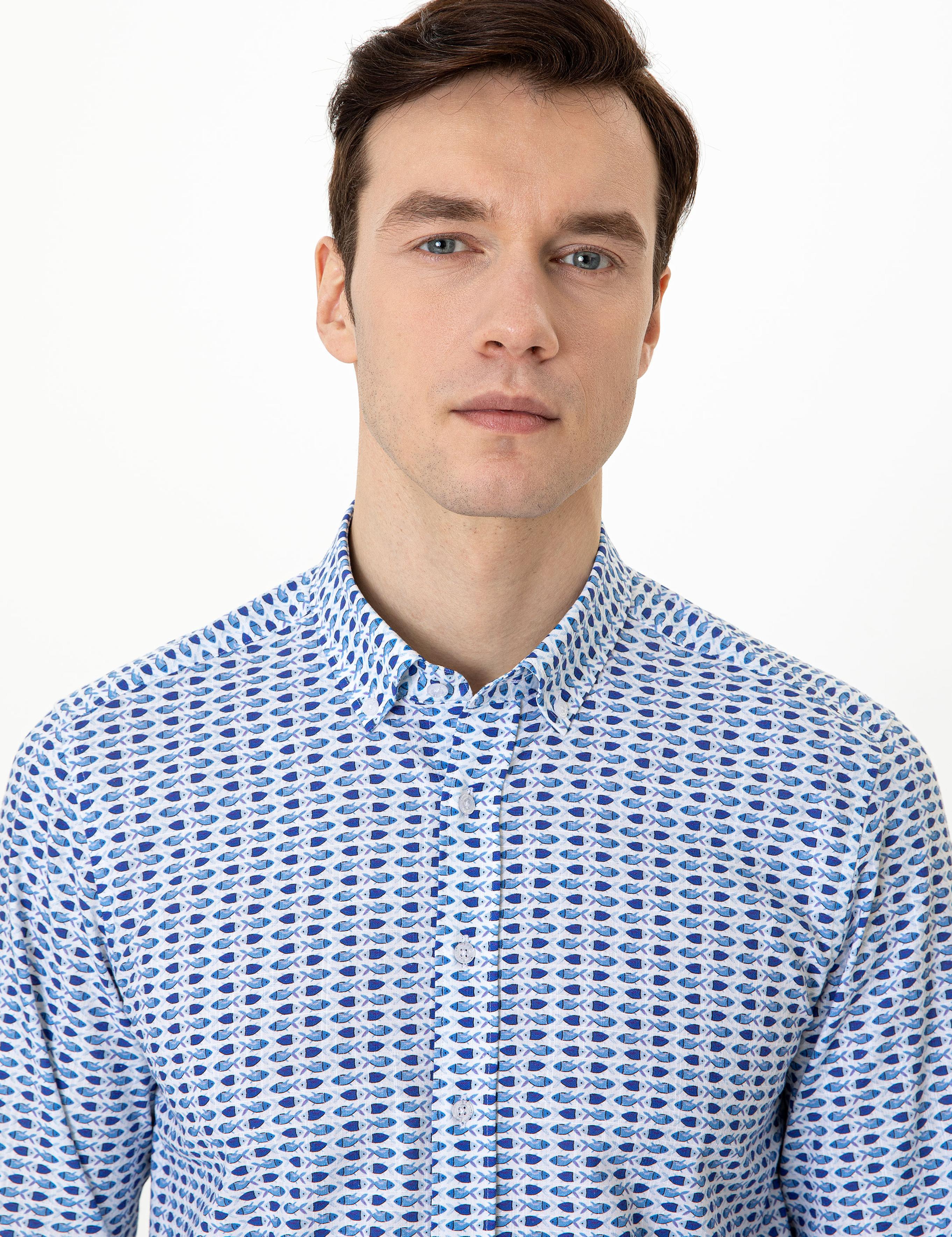 Saks Slim Fit Uzun Kollu Gömlek - 50247985026