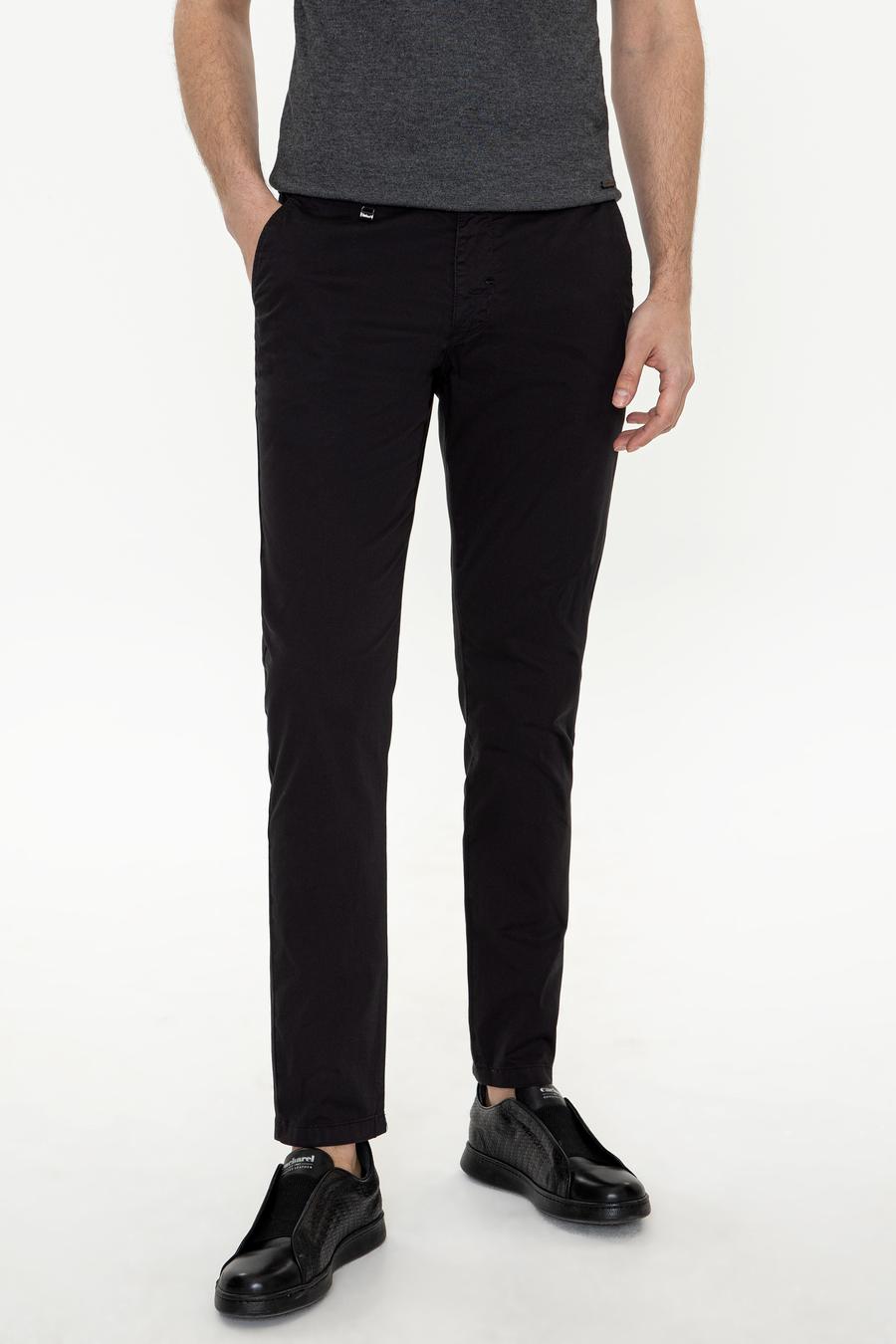Siyah Slim Fit Kanvas Pantolon - 50248787008