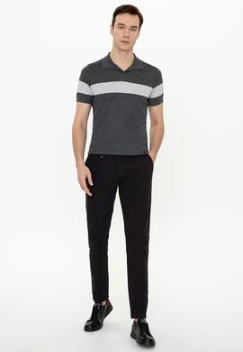 Siyah Slim Fit Kanvas Pantolon