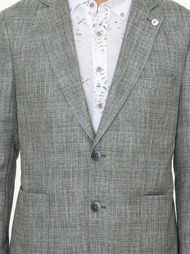 Yeşil Ekstra Slim Fit Spor Ceket