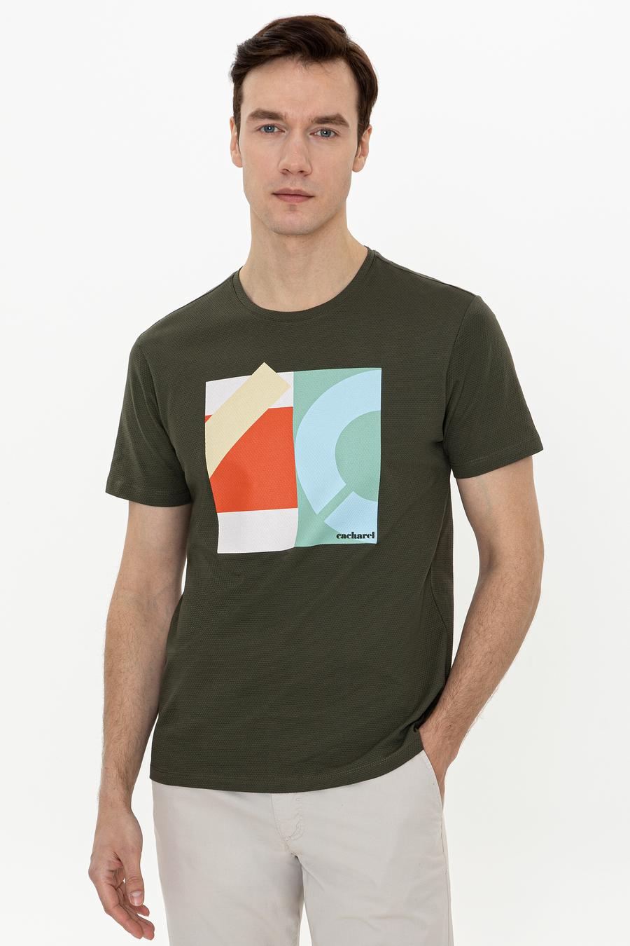 Haki Bisiklet Yaka Slim Fit T-Shirt - 50247417035