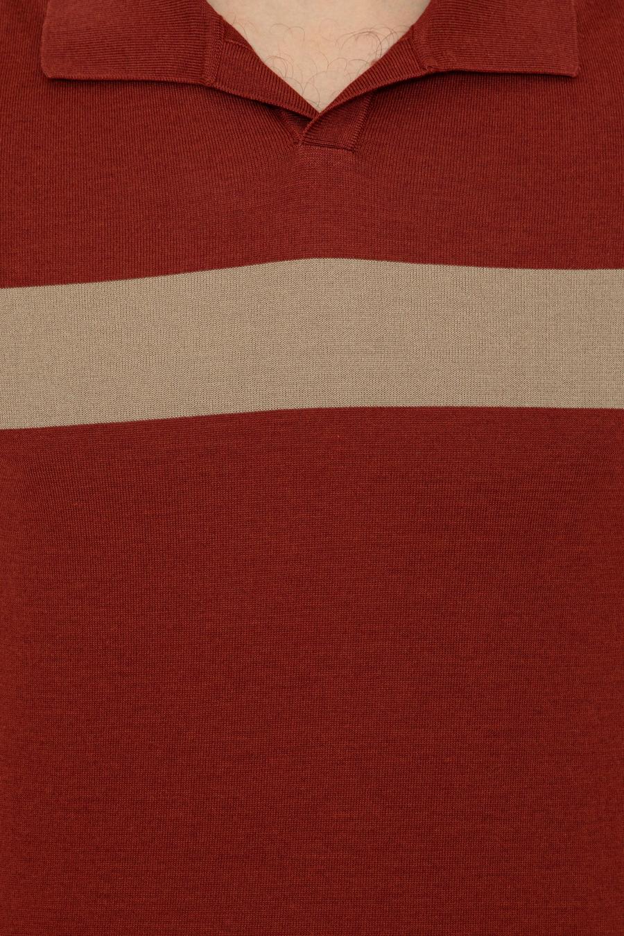 Kiremit Slim Fit Polo Yaka Triko T-Shirt - 50247015036